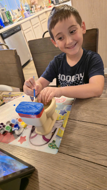 DIY Angry Cupcake Planter Kit: 3D Printed Sculpture, Paint-It-Yourself Pot, Unique Home Decor CR3 Design Co