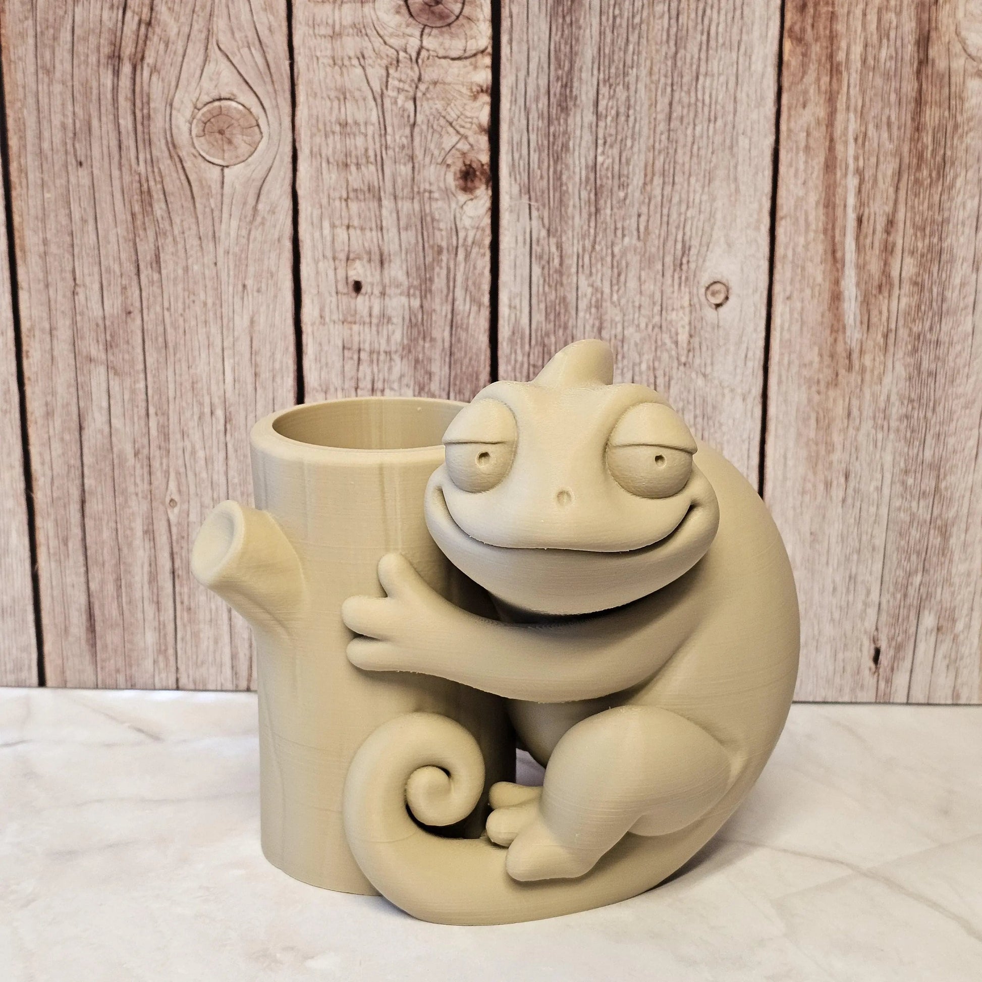 DIY Chameleon Planter Kit: 3D Printed Sculpture, Paint-It-Yourself Pot, Unique Home Decor CR3 Design Co