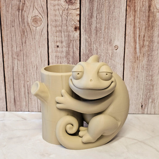 DIY Chameleon Planter Kit: 3D Printed Sculpture, Paint-It-Yourself Pot, Unique Home Decor CR3 Design Co