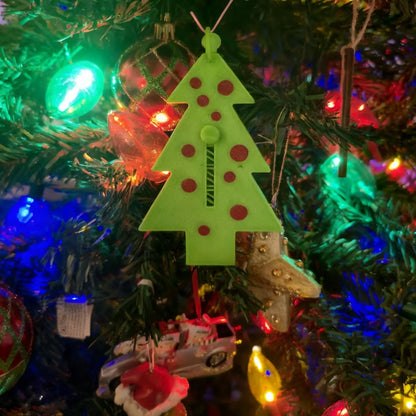 3D Printed Christmas Tree Ornament That Shoots - Funny Green Holiday Gift for Gamers - Unique Stocking Stuffer CR3 Design Co